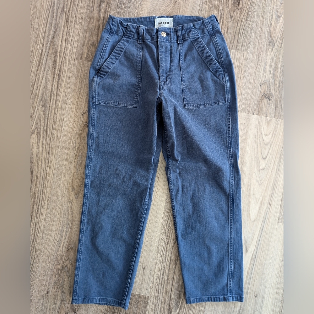 Boden Utility Pants Size 6 Blue‎ Chino Like New Casual Cropped